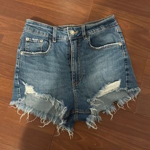 Zara Hi Rise Denim Shorts - Size 0